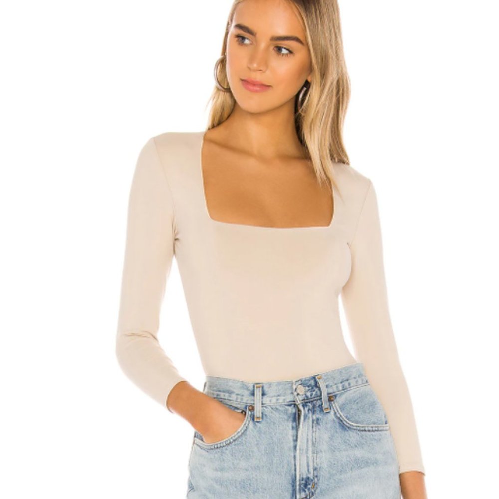 Free PeopleTruth or Square Bodysuit Nude Size Small  NWOT